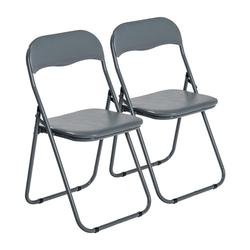 Padded folding chairs grey - chairs,