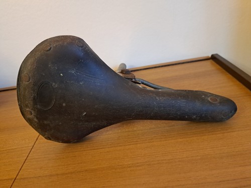 Vintage leather saddle - vintage,