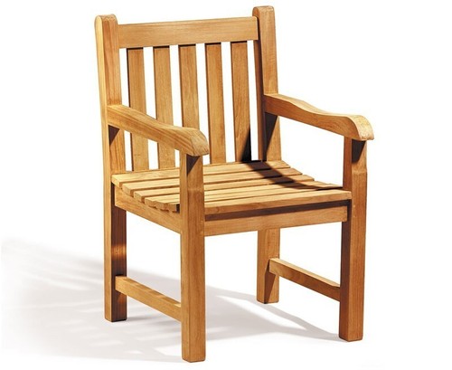 Teak garden armchair york - -,