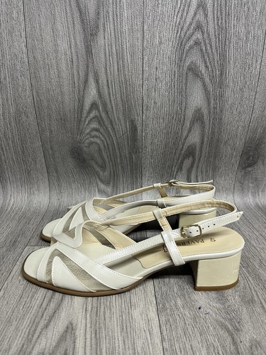 Women pavers cream heeled - pavers,