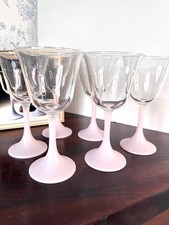 Vintage 80s Frosted Pink Stems