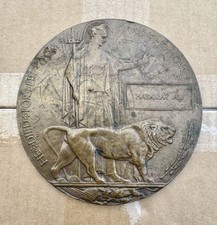 WW1 Memorial Death Plaque /