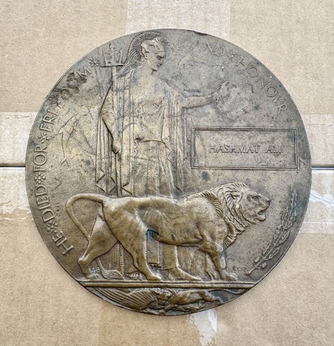 Ww1 memorial death plaque - ww1,