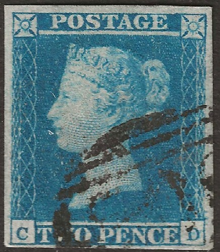 1841 two penny blue - gb,