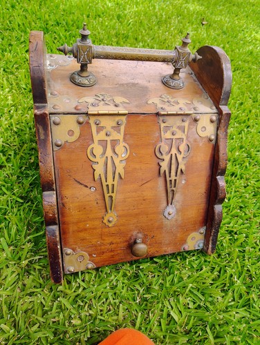 Antique wooden and - antique, brass