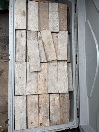 Reclaimed solid pine parquet - reclaimed,
