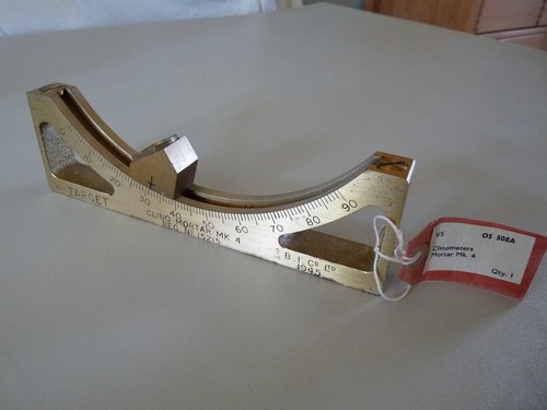 Vintage brass 1944 clinometer - brass,