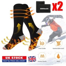 Electric Heated Socks,Rechargeable 5V 5000mAh Battery Unisex Winter Foot Warmer