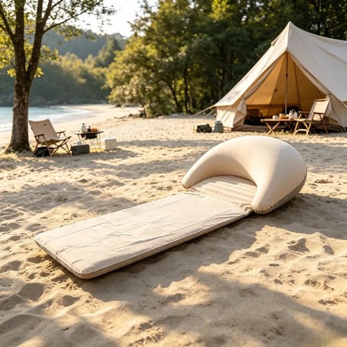 Inflatable beach mat - beach, lounge