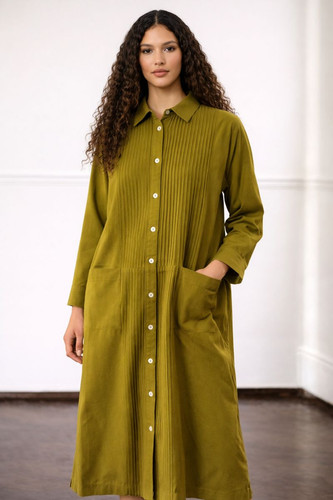 Yacco maricard pin tuck dress - pin,