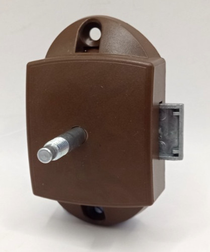 Push button toilet - push, lock