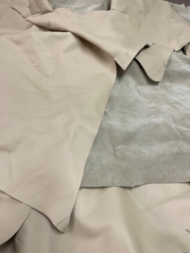 Cream ivory leather scraps 1kg - cream/ivory,