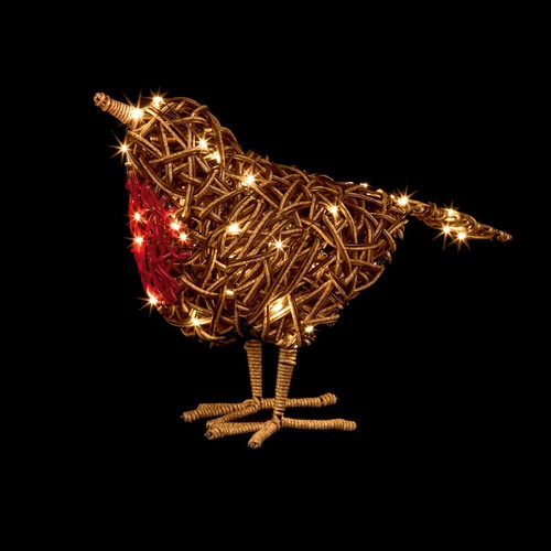 Rattan robin christmas - rattan,