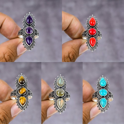 Multi gemstone handmade 925 - multi,