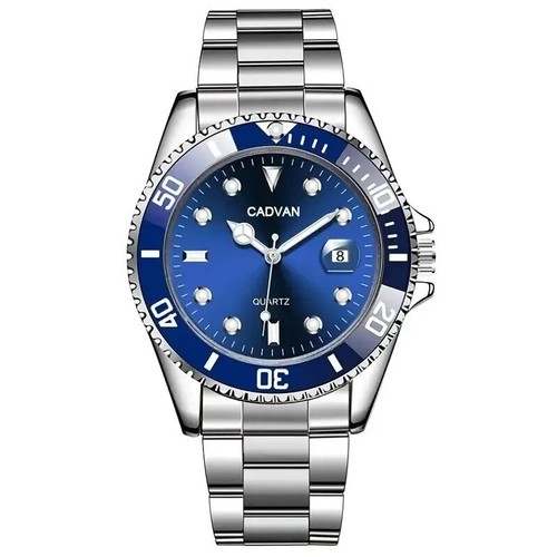 Blue dial silver strap - blue,