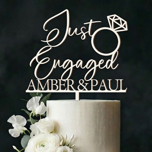 Custom name engagement cake - custom,