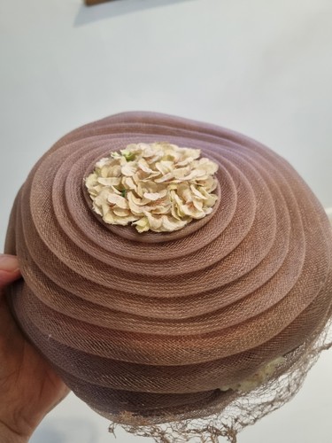 Dusky pink vintage hat - dusky,