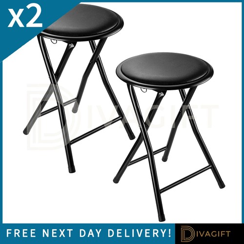 Black folding stool soft - x,