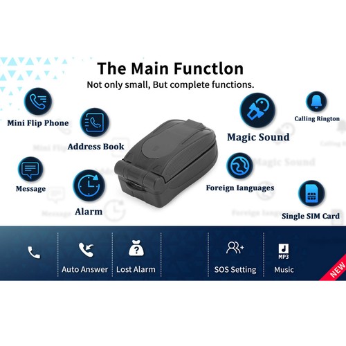 Unlocked smallest flip phone - flip,