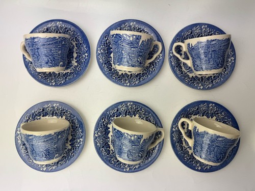 Eit old blue willow tea - old, 4