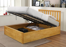 Pine wooden ottoman - ottoman, bed