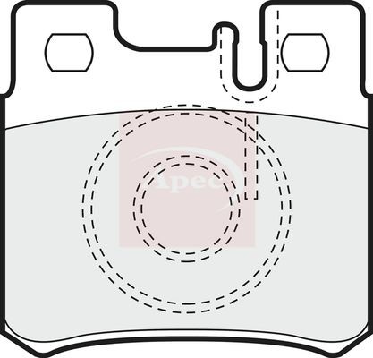 Apec rear brake pad - pad, set