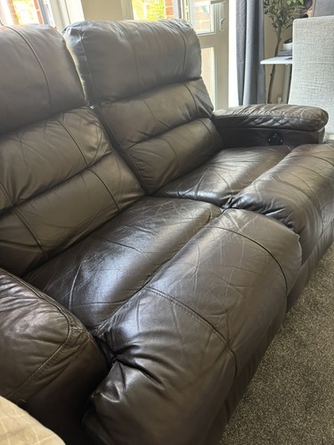 Electric leather recliner - leather,