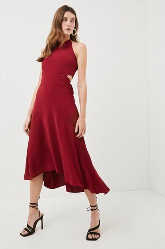 Karen millen satin halter - halter, neck
