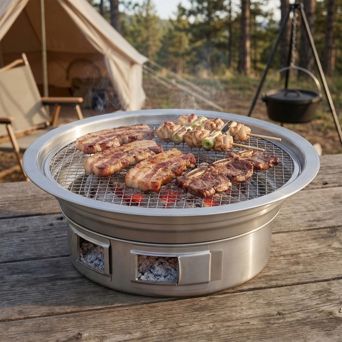 Stainless steel korean bbq - steel,