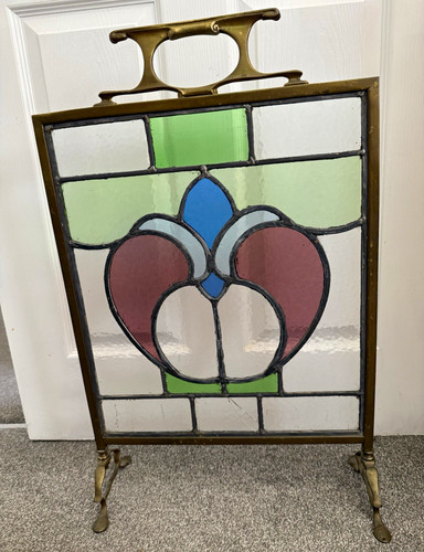 Stained glass fireplace - stained,