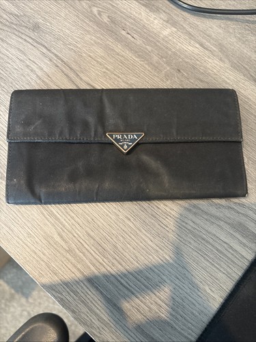 Prada black long wallet - prada,