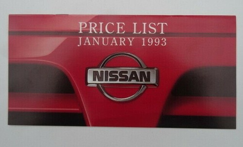 Nissan price list 1993 - nissan,