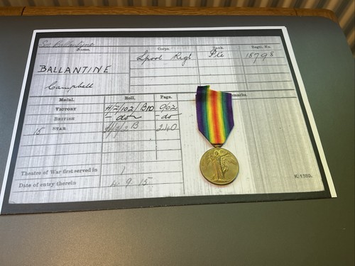 Ww1 victory medal 18798 pte - medal,