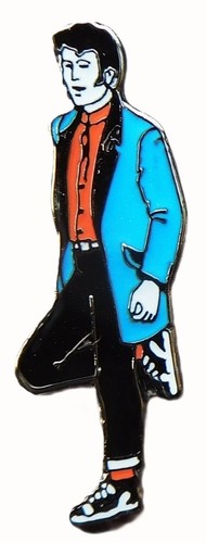 Teddy boy pin badge - teddy,