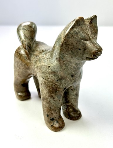 Vtg alaska soapstone husky - alaska, dog