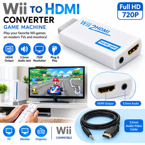 Wii hdmi adapter converter - wii,