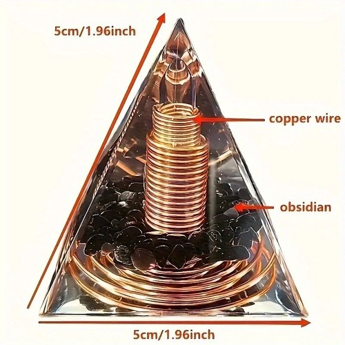 Spiral copper wire orgonite - copper,