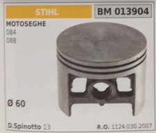 11240302007 Complete Piston with Rings and Pin Chainsaw STIHL 084 088 Ø60