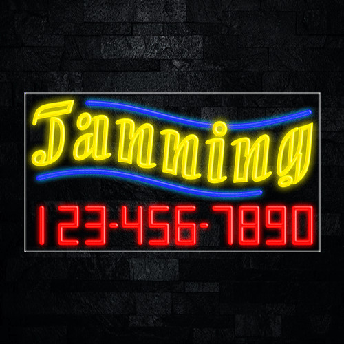 Tanning led neon sign x - neon,