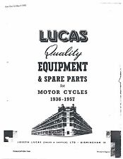 Lucas Parts Manual Book BROCKHOUSE 1951, 1952, 1953, 1954, 1955, 1956