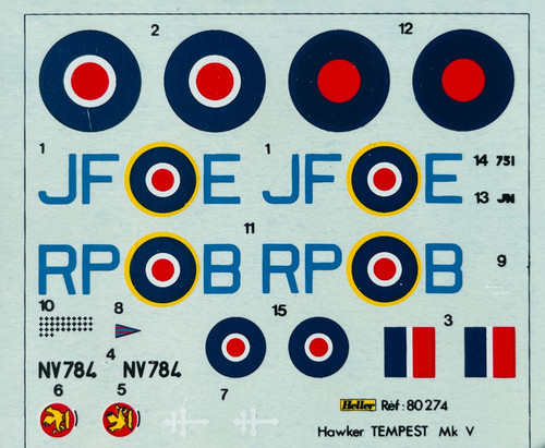 Decals 72 scale hawker - scale, :