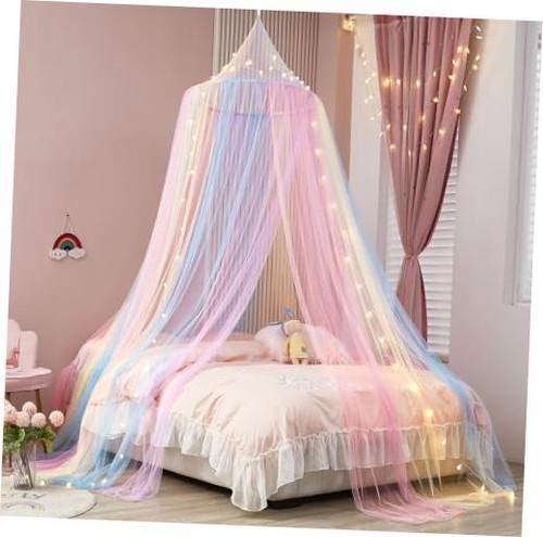 Rainbow bed canopy - bed, lights