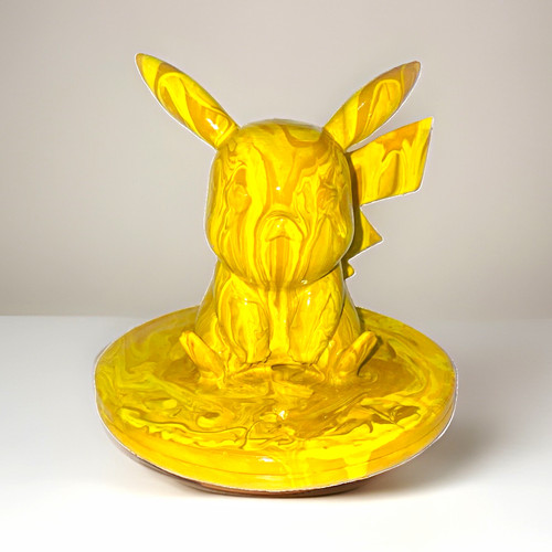 Golden rabbit figurine - golden,