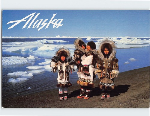 Postcard eskimo mother - eskimo,