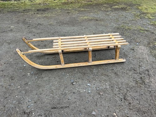 Vintage wooden sleigh sledge - vintage, /