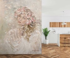 3D Woman Petal B084 Wallpaper Wall Mural Self-adhesive Debi Coules Zoe