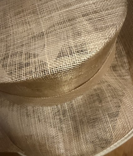 Beige wedding hat one - beige,