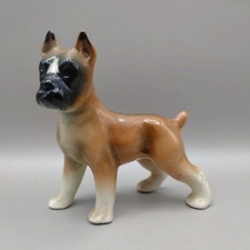 Boxer Dog Figurine Vintage MCM Cortendorf West Germany Ceramic Ornament VGC