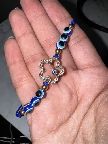 Evil eye adjustable bracelet - eye,