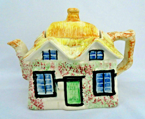 Vintage majolica teapot - majolica,